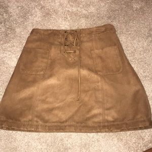 Hollister brown skirt